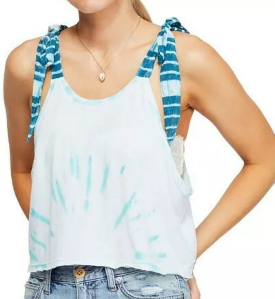 Free People Womens Koa Top Relaxed Ocean Breeze Sz
